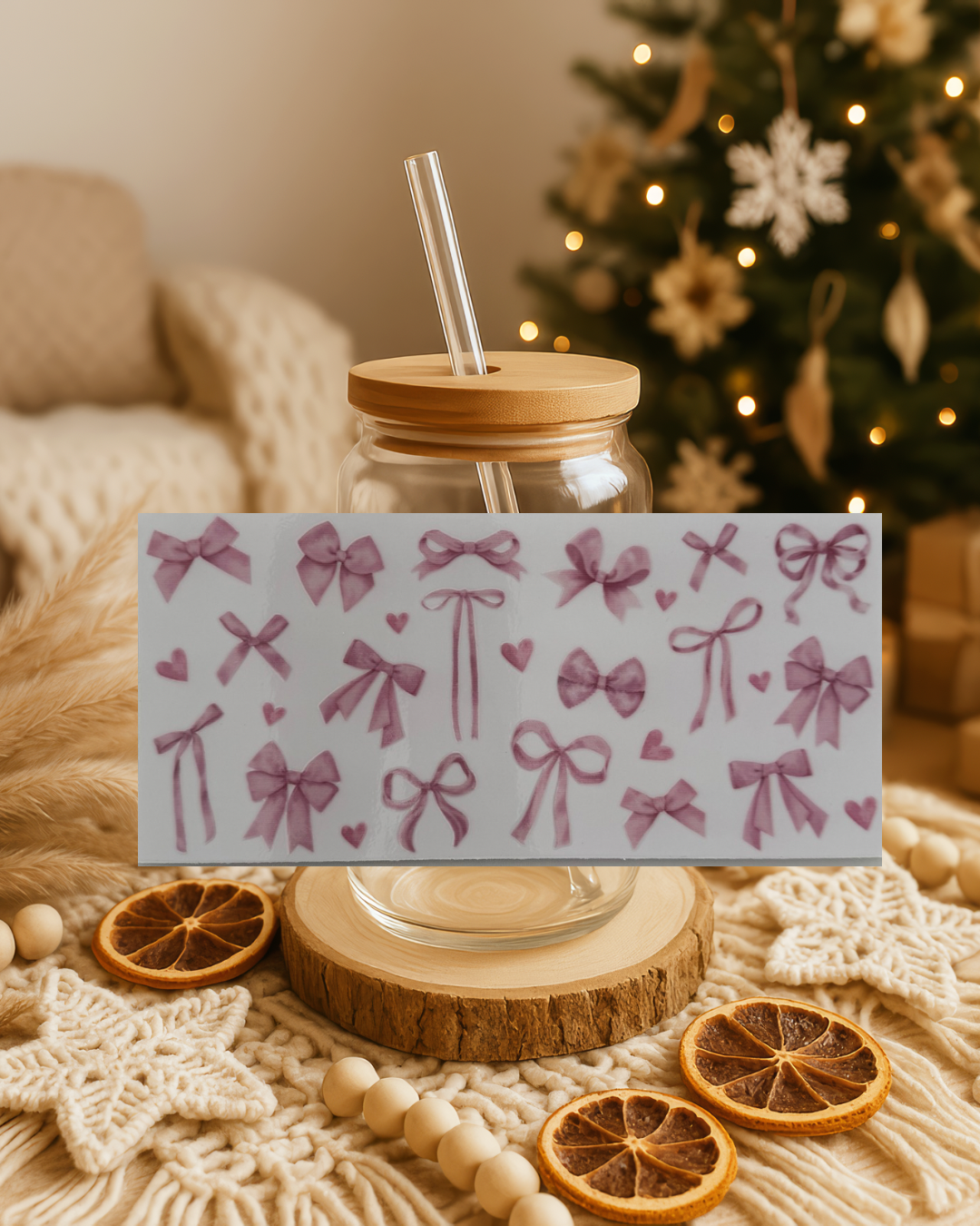 Schleifen und Herzen rosa