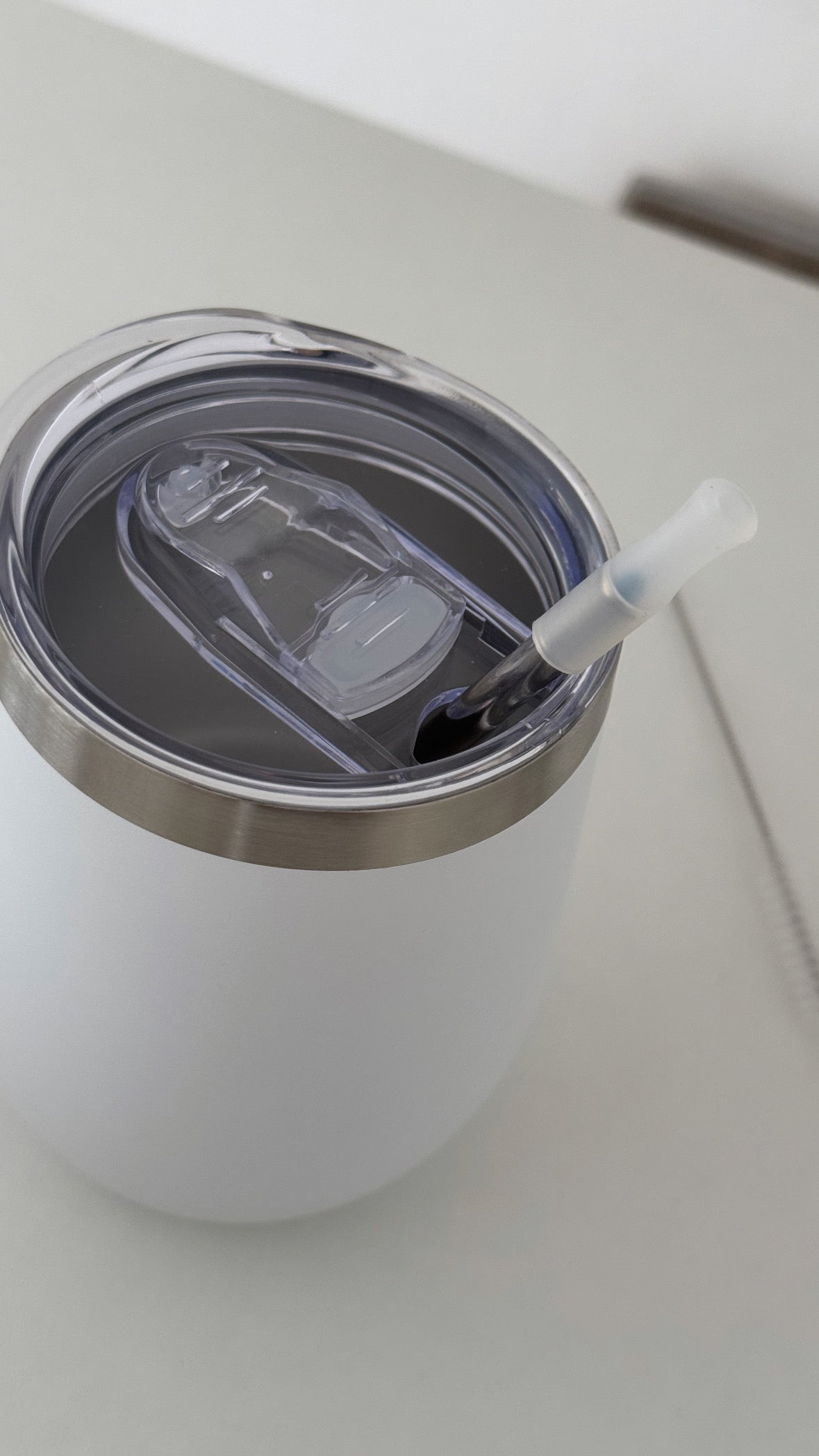 White stainless Coffee-to-go-cup | Motiv in Schritt 2 wählbar