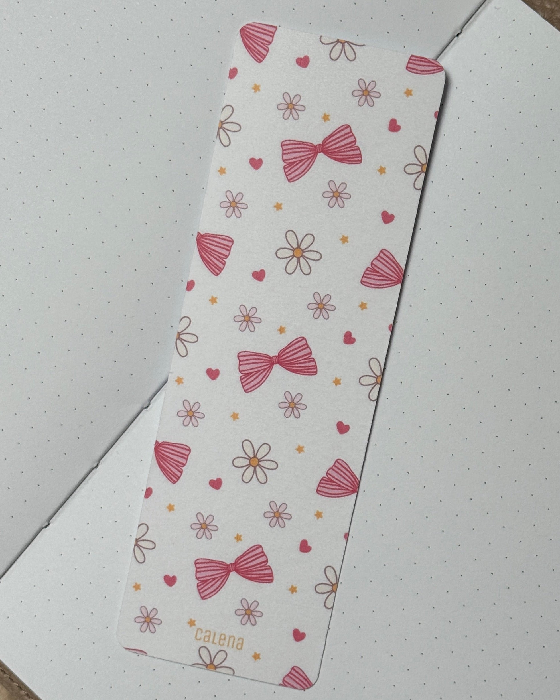 Girly Spring Bookmark x Daisy Bows