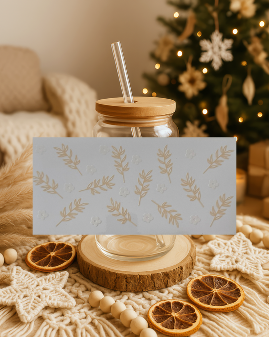 Blüten und Blätter hell