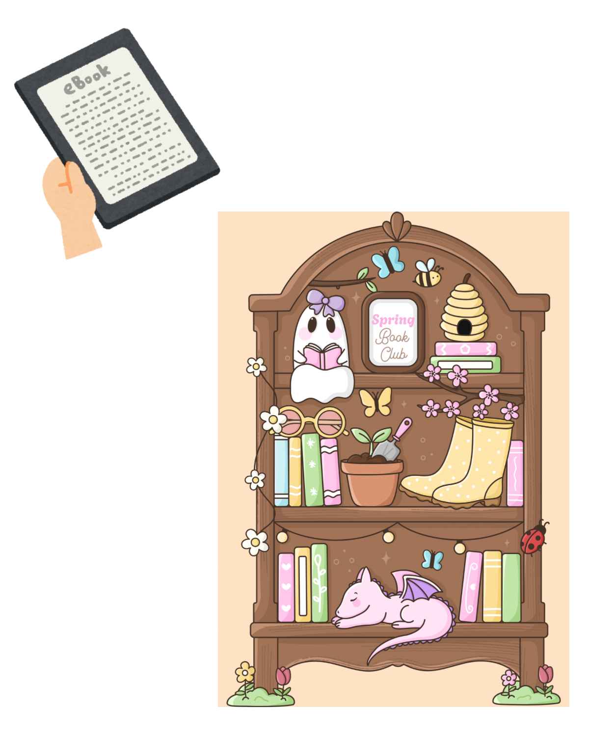 Kindle Inlay ,,Bookshelve“