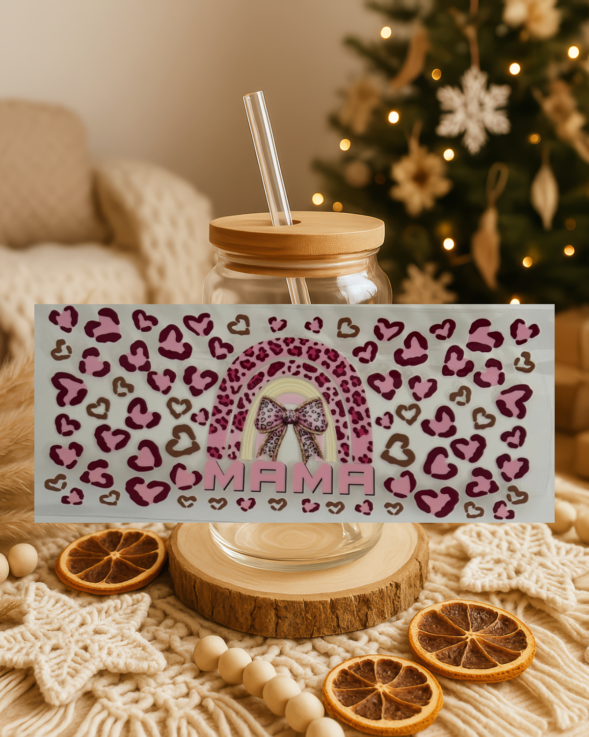 Mama Schleife Regenbogen leo