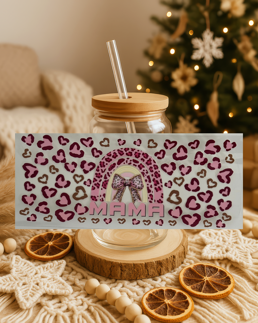 Mama Schleife Regenbogen leo