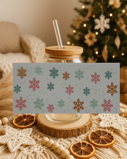 Schneeflocken farbig