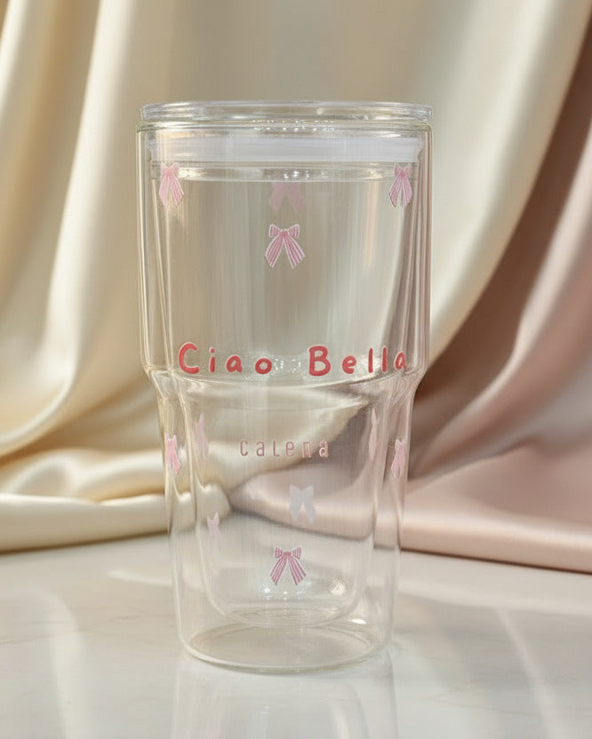 Essential Glass Coffee Cup ,,Ciao Bella“