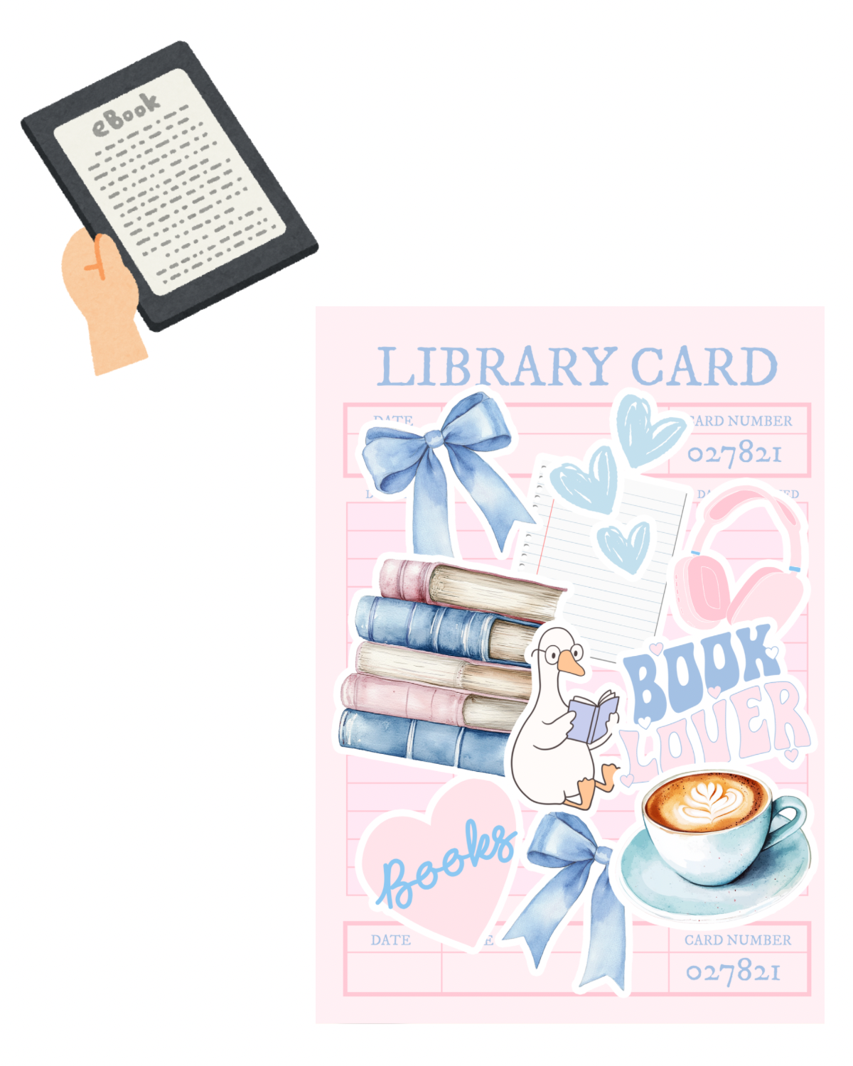 Kindle Inlay ,,Library Card“