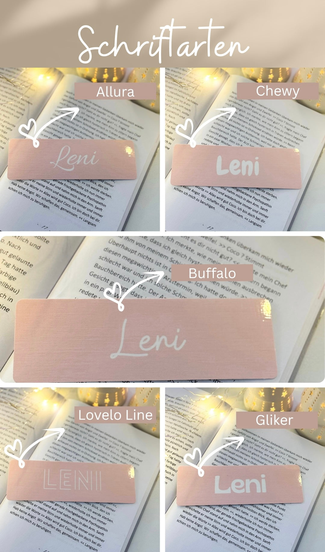 Personalisiertes Lesezeichen - normales Lesezeichen