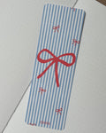 Girly Spring Bookmark x Stripes and Bows