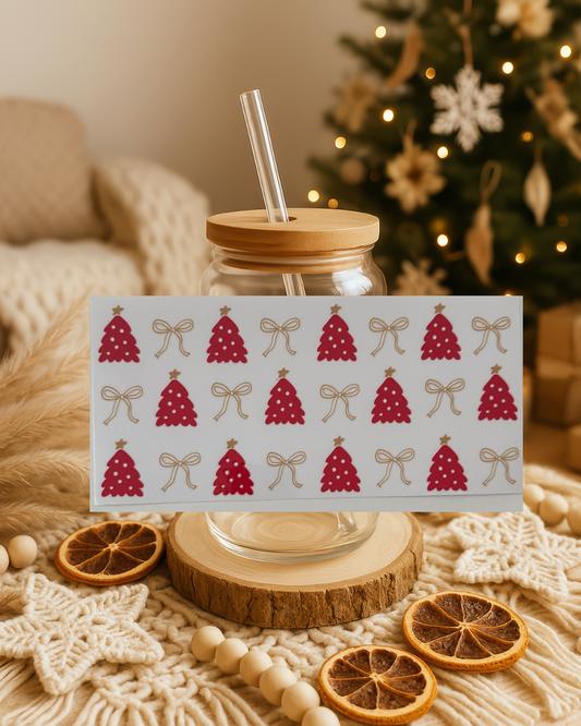 Rot goldenes weihnachtsmotiv