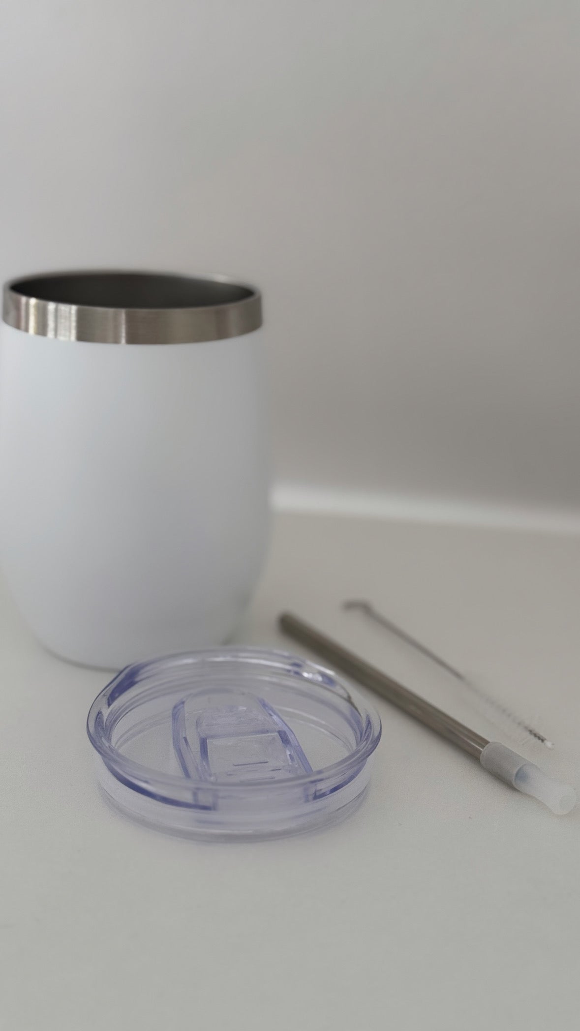 White stainless Coffee-to-go-cup | Motiv in Schritt 2 wählbar