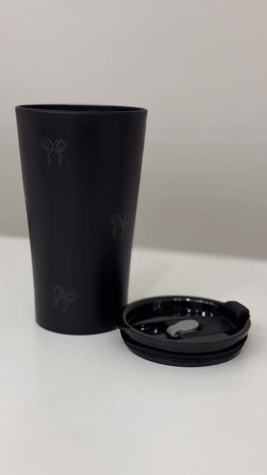 Black bows - coffee cup black edition