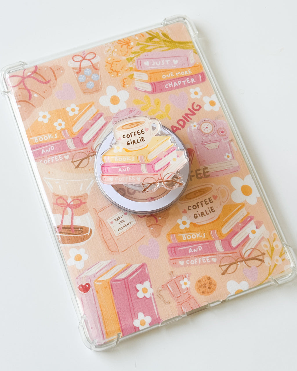 E-Reader Grip ,,Books And Coffee“