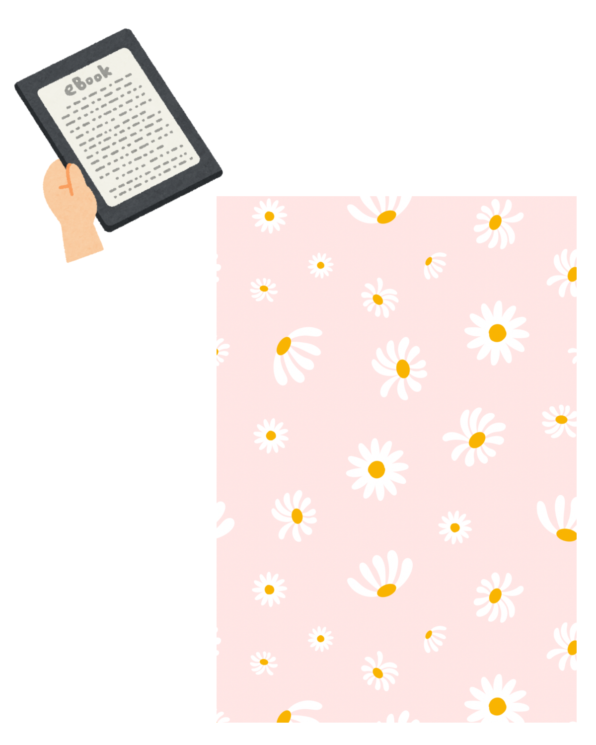 Kindle Inlay ,,Gänseblümchen“