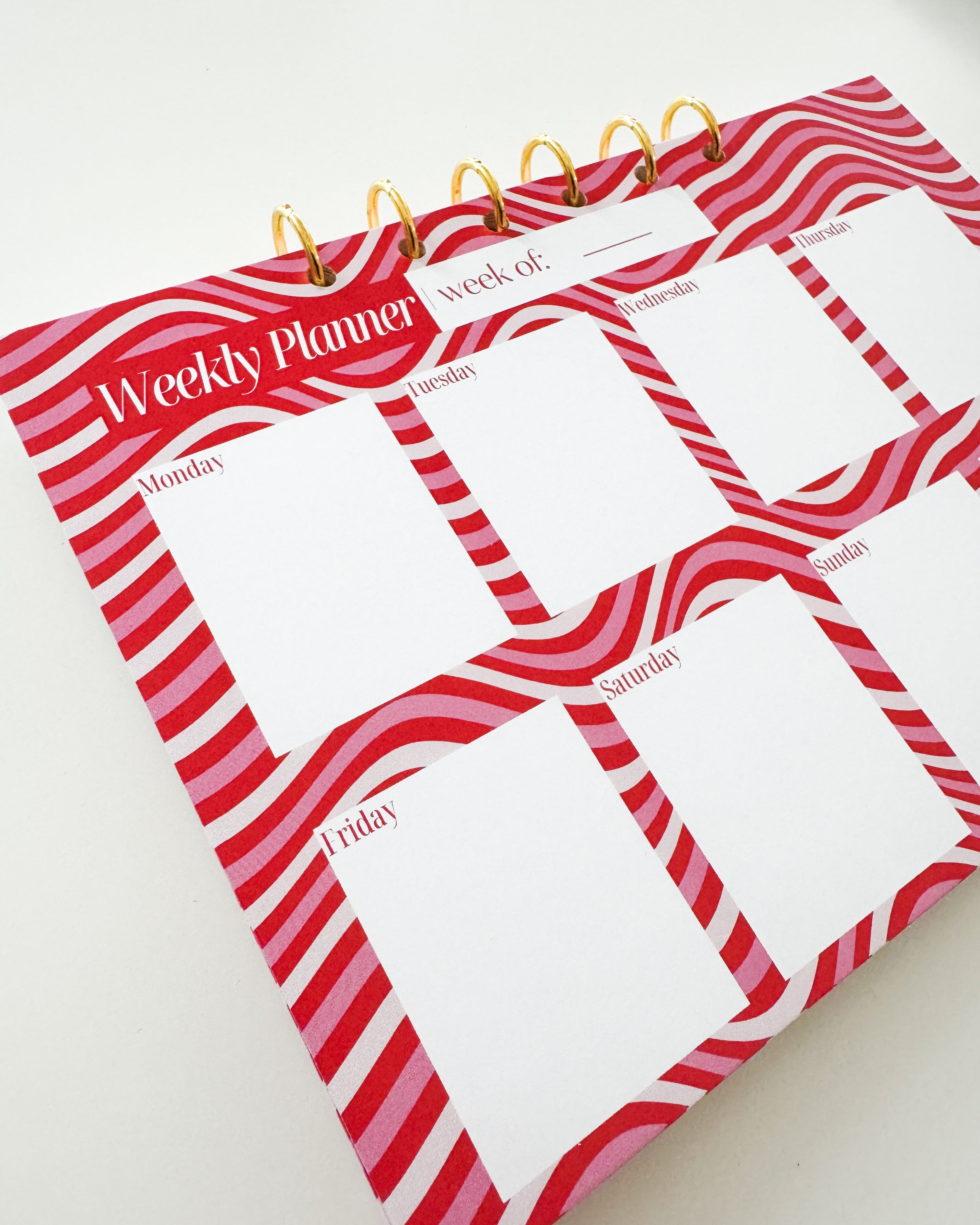 Weekly Planner Rot x Stripes