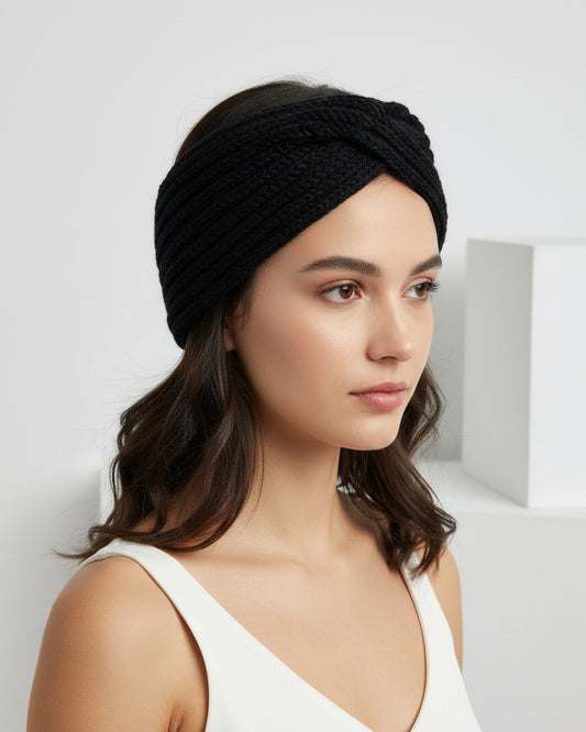 Stirnband cozy - schwarz