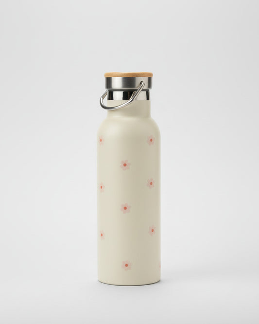 Trinkflasche creme - flowers